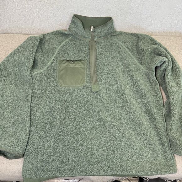 The North Face Sweater M Men Green 1/2 Zip Fleece Outdoor Gorpcore Adventure - Picture 4 of 11